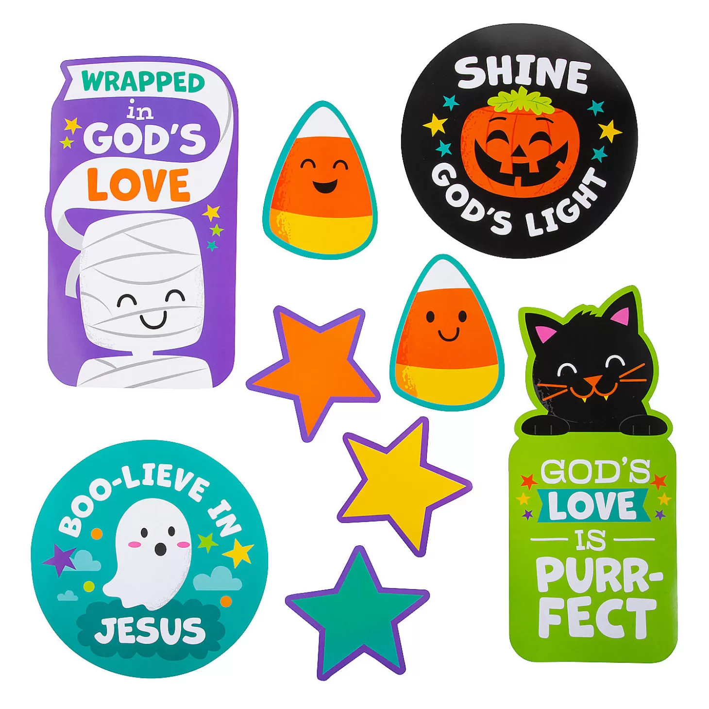 Hot Religious Halloween Cutouts - 9 Pc. Halloween Fun Kits