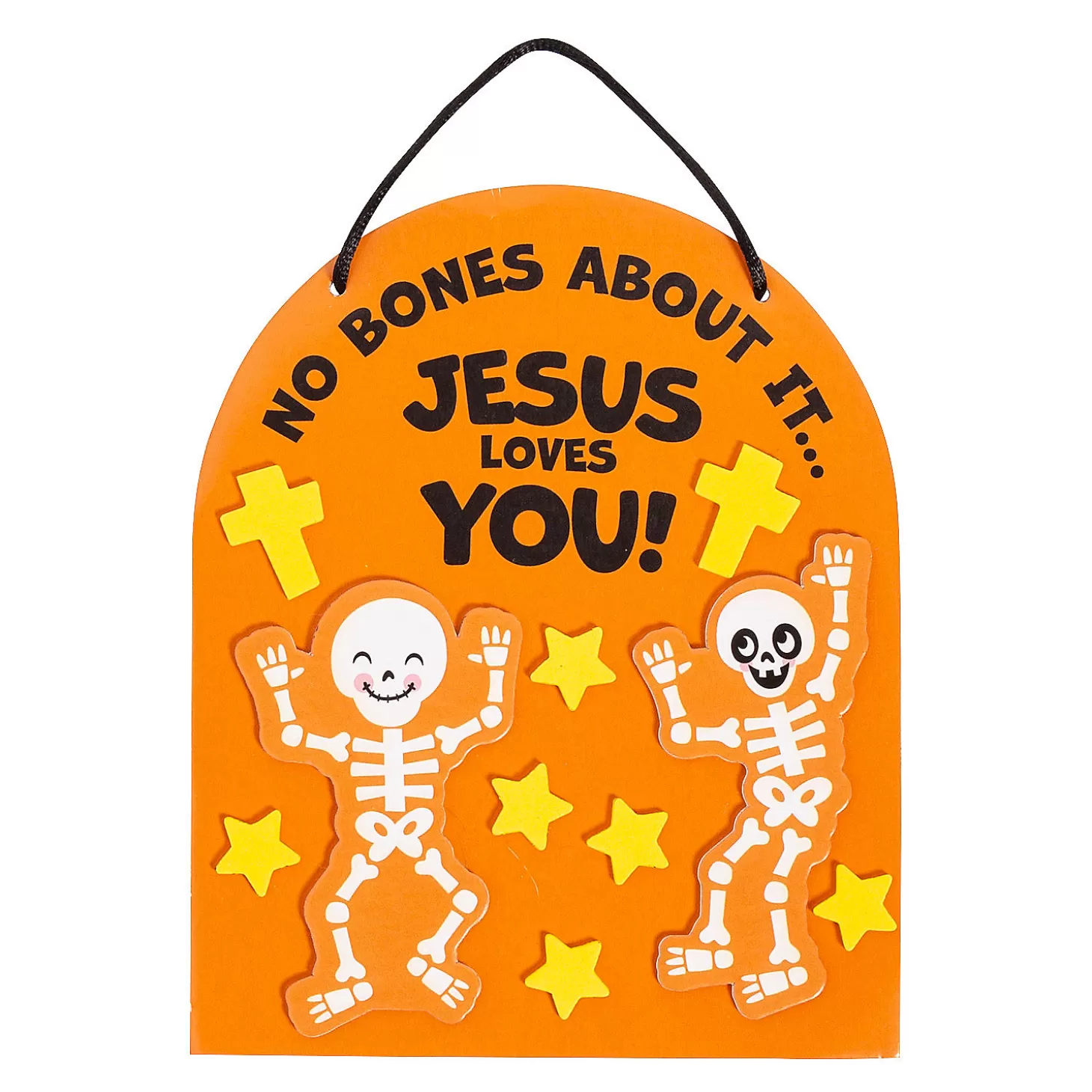 Cheap Religious Halloween No Bones About It Jesus Loves You Craft Kit - Makes 12 Religious Halloween