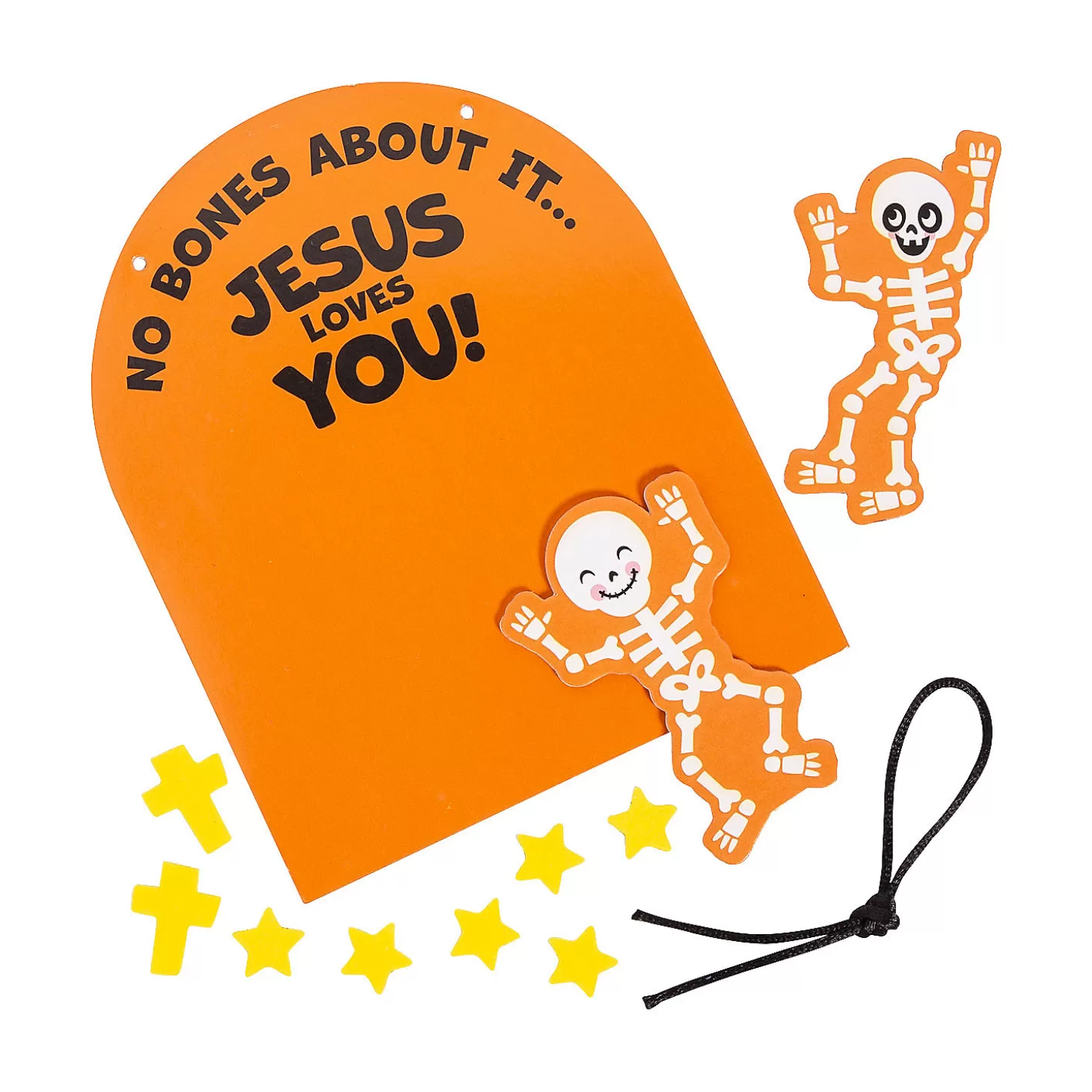 Cheap Religious Halloween No Bones About It Jesus Loves You Craft Kit - Makes 12 Religious Halloween