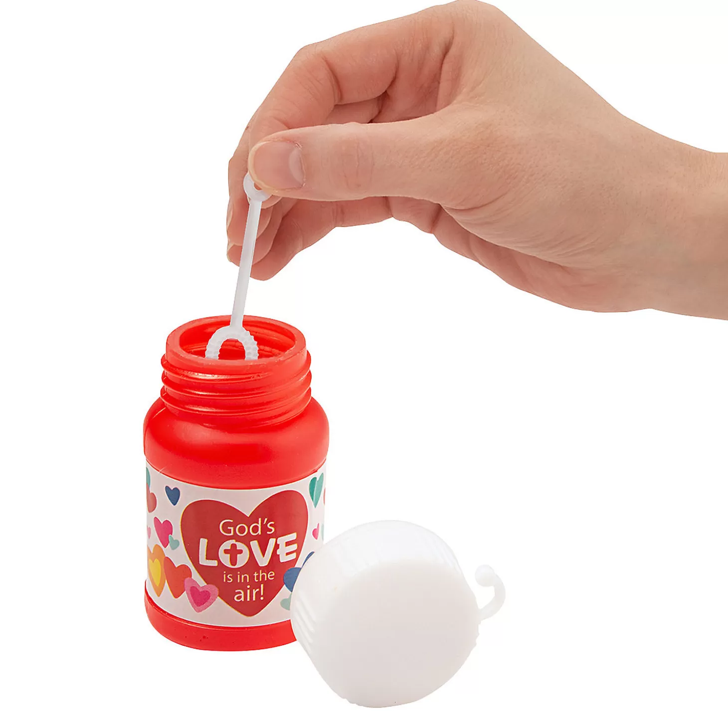 Shop Religious Valentine Mini Bubble Bottles - 24 Pc. Bubbles