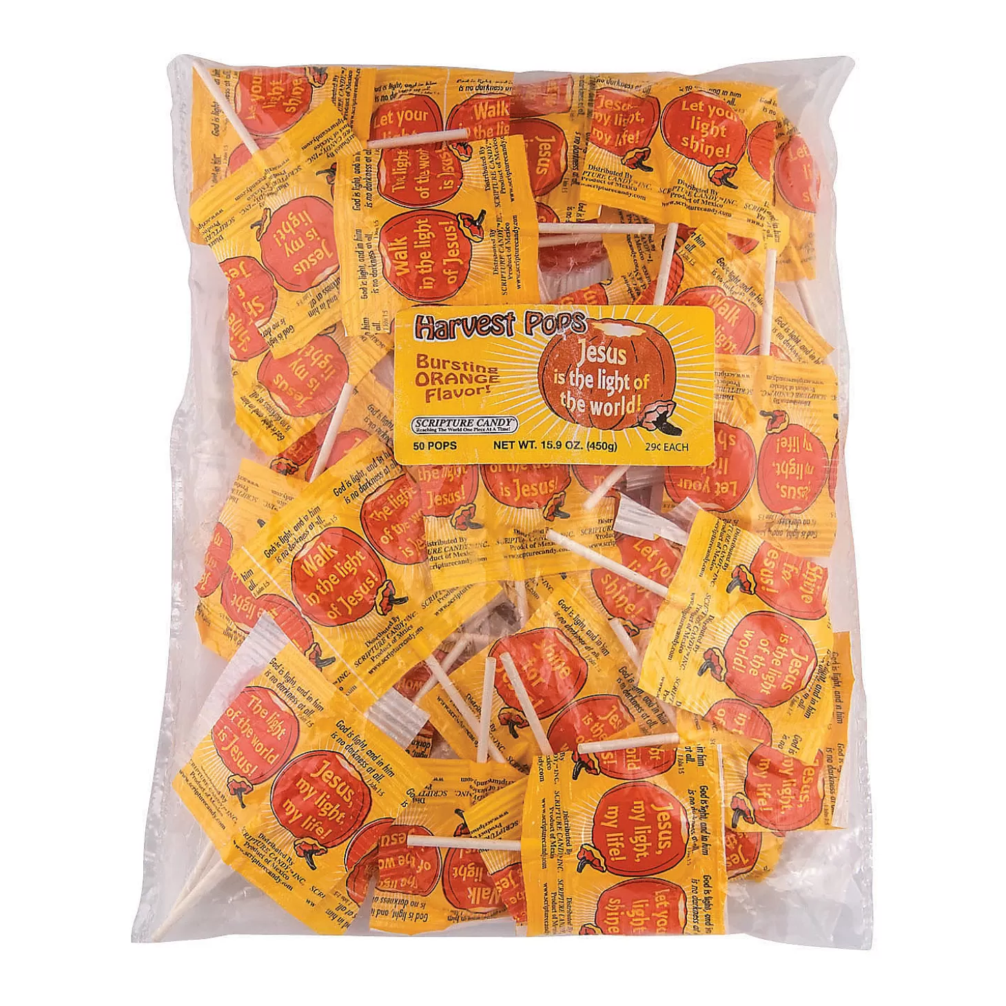 Sale Scripture Candy™ Religious Harvest Lollipops - 50 Pc. Religious Halloween