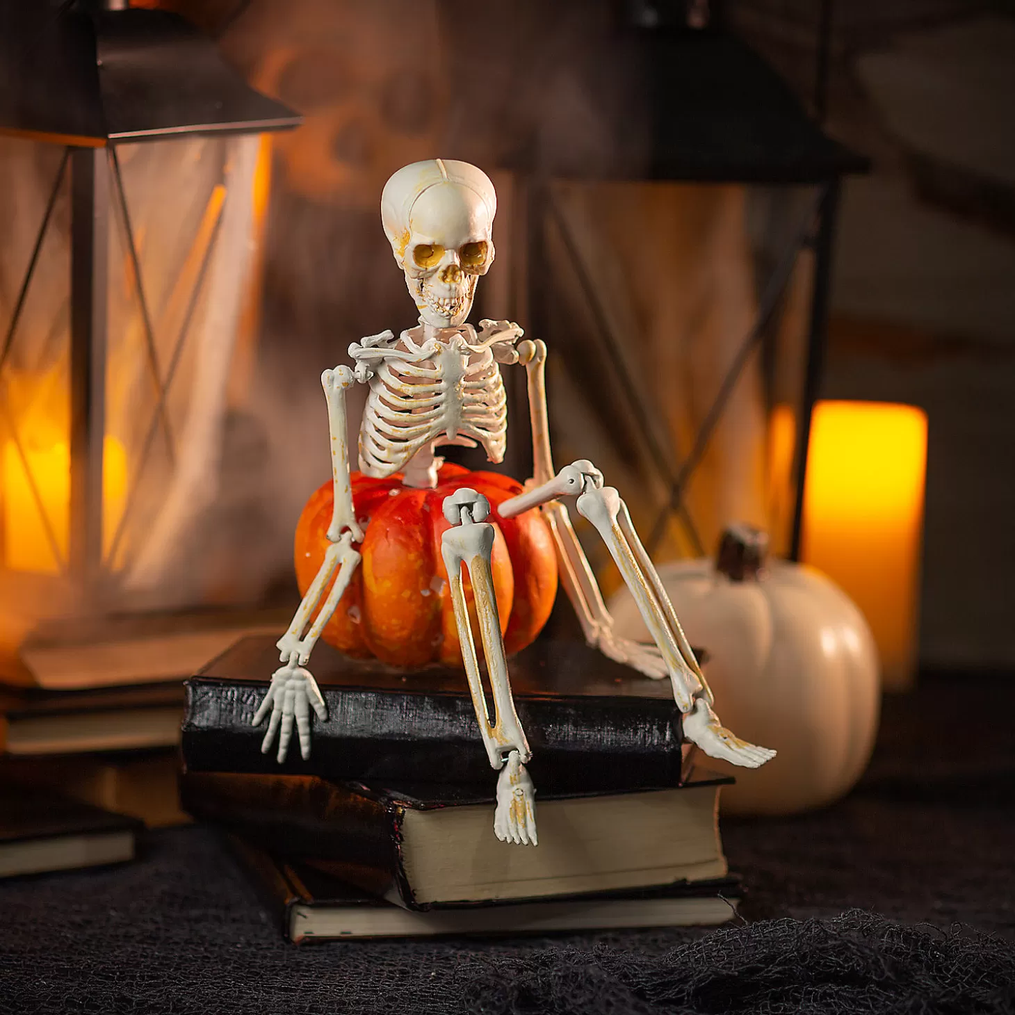 Cheap Skeleton Body Pumpkin Poke-Ins Halloween Decoration - 5 Pc. Skulls & Skeletons