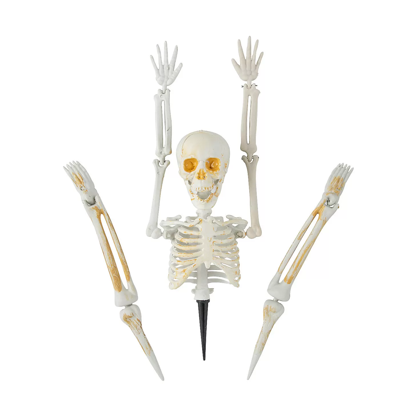 Cheap Skeleton Body Pumpkin Poke-Ins Halloween Decoration - 5 Pc. Skulls & Skeletons