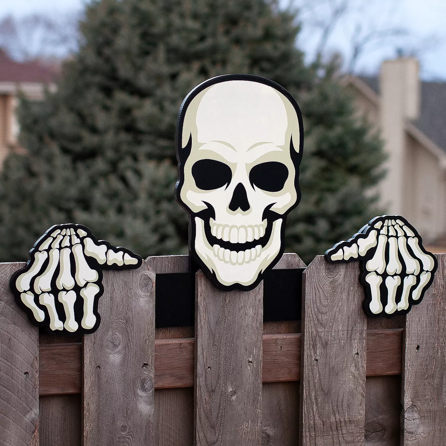 Clearance Skeleton Fence Peeker Halloween Decoration Skulls & Skeletons