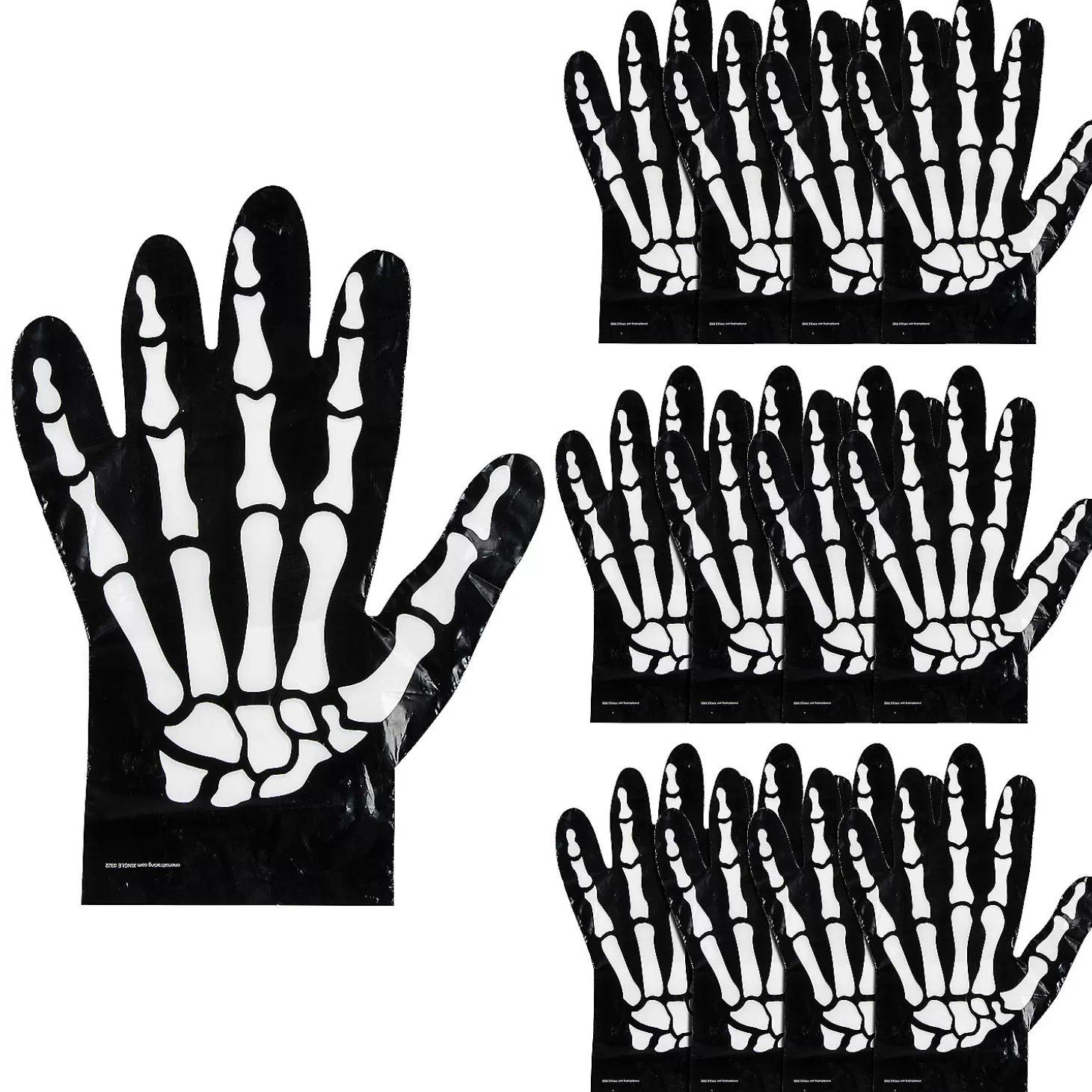 Best Sale Skeleton Hand-Shaped Goody Bag - 12 Pc. Halloween Bags