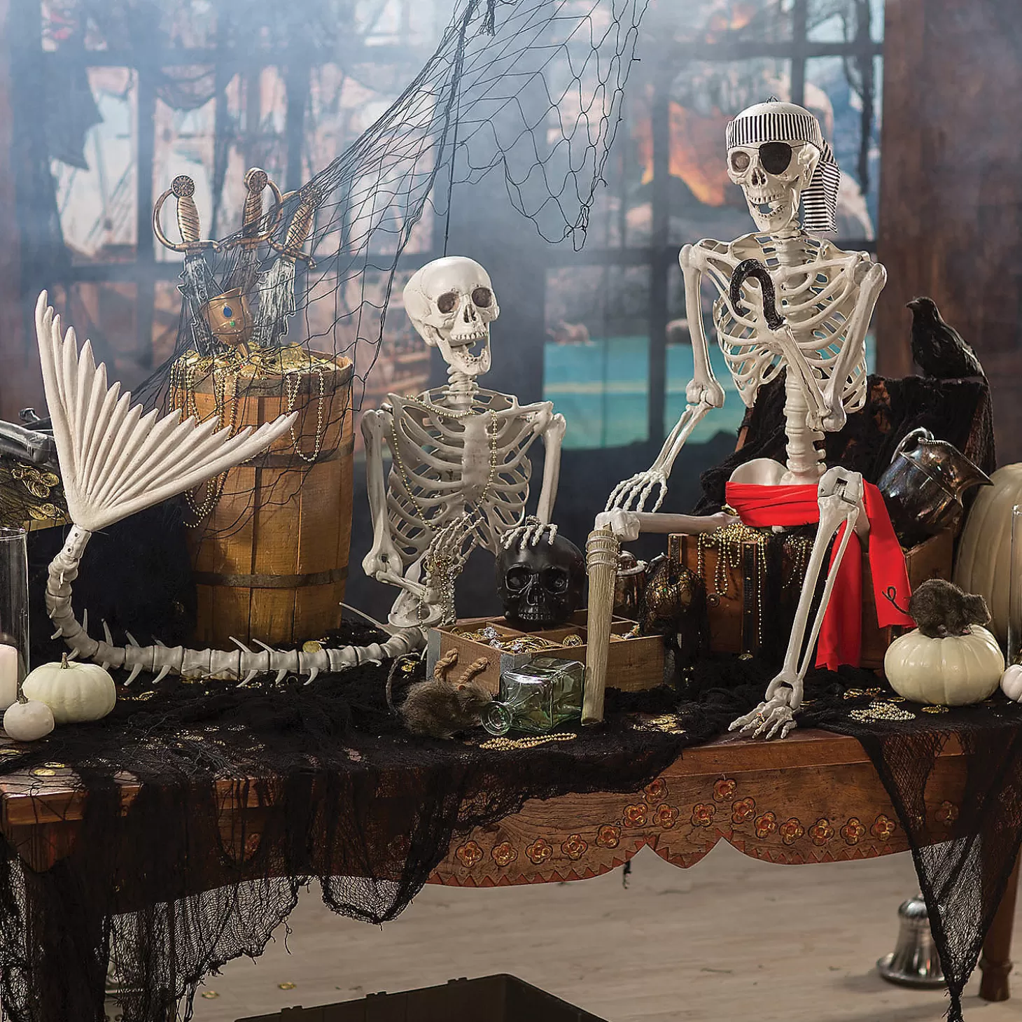 Cheap Skeleton Mermaid & Pirate Couple Halloween Decorations Skulls & Skeletons