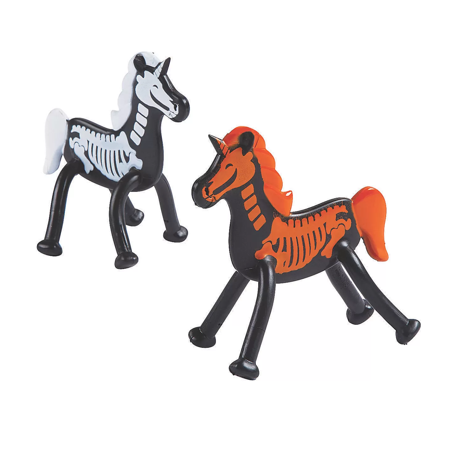 Cheap Skeleton Unicorn Bendables - 24 Pc. Halloween Handouts