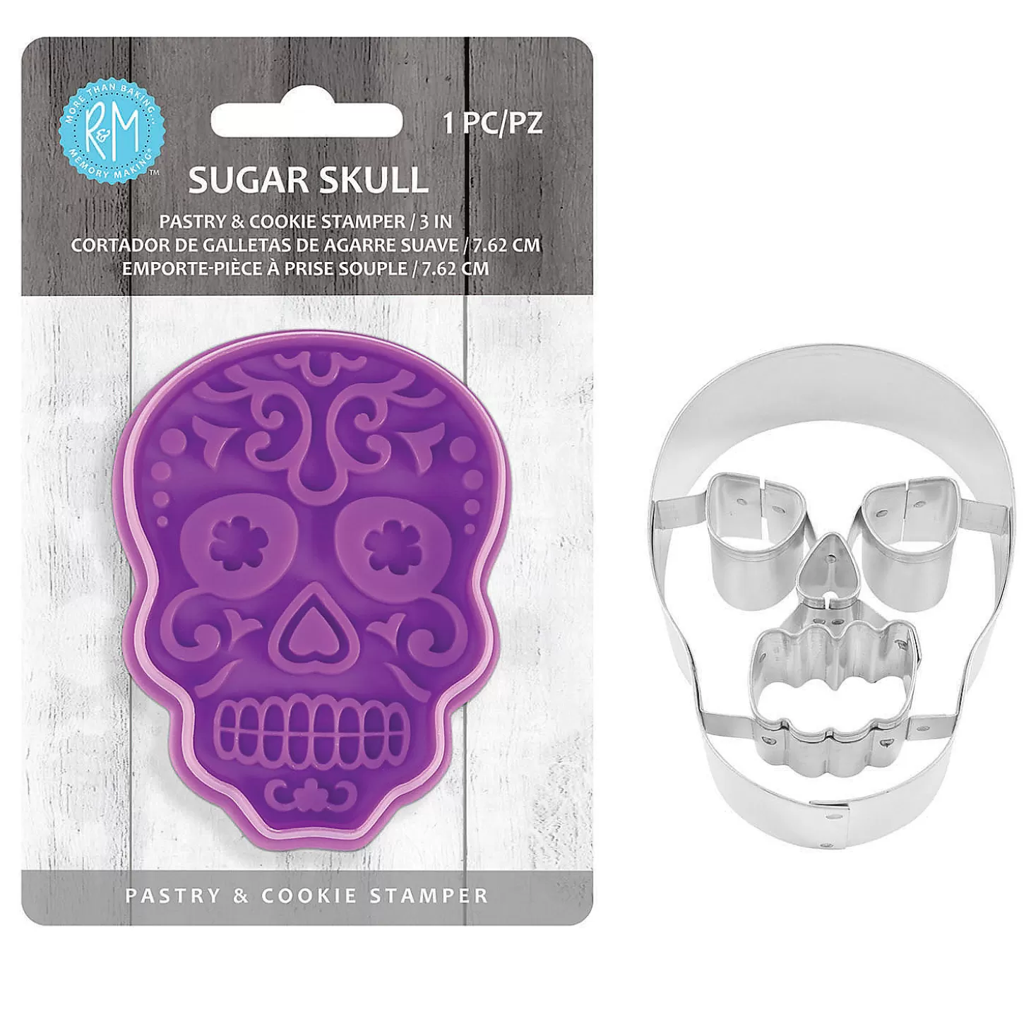 Store Skull Cookie Cutter And Stamp 2 Piece Set Skulls & Skeletons