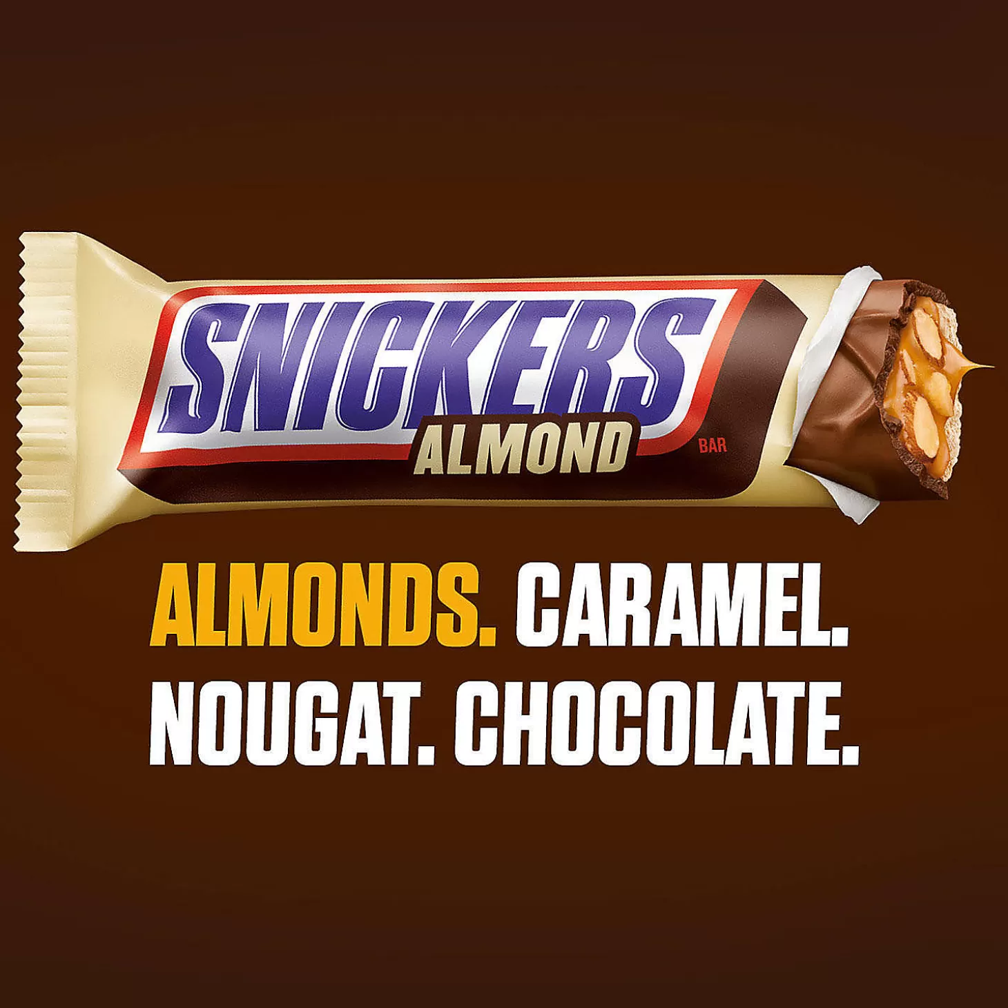 Clearance Snickers Almond Full Size Bar, 1.76 Oz, 24 Count Bulk Halloween Supplies