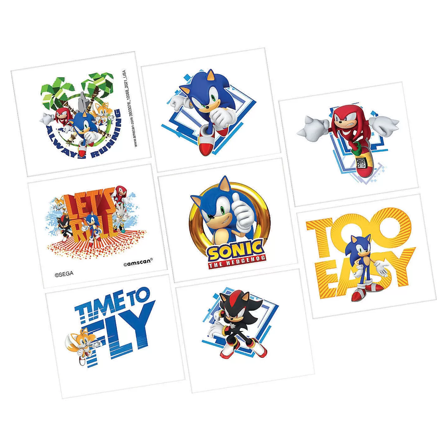 Shop Sonic The Hedgehog™ Temporary Tattoos - 8 Pc Accessories For Kids