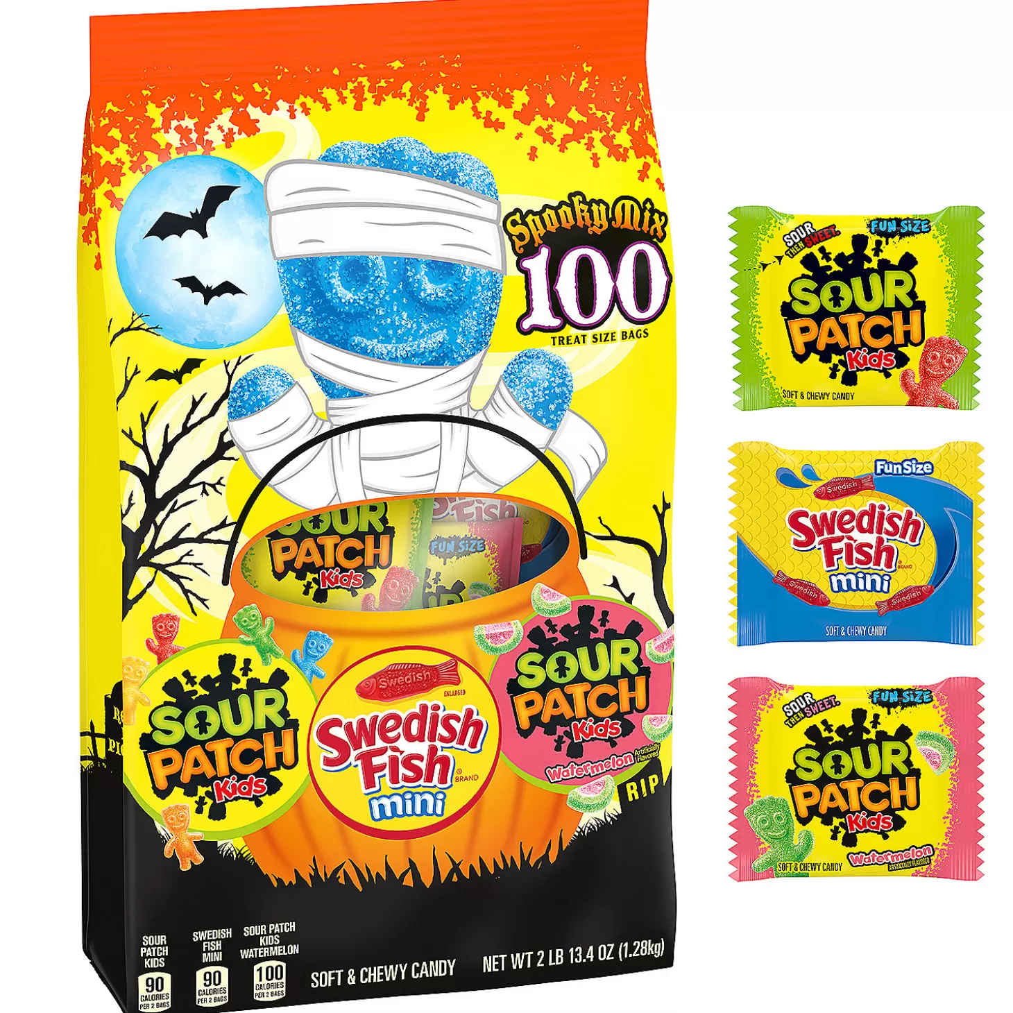 Cheap Sour Patch Kids Zombie Candy Treat Packs - 80 Pc. Boo Bags