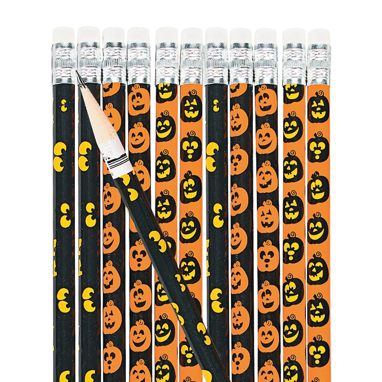 Flash Sale Spooky Eyes & Jack-O'-Lantern Pencils - 24 Pc. Boo Bags