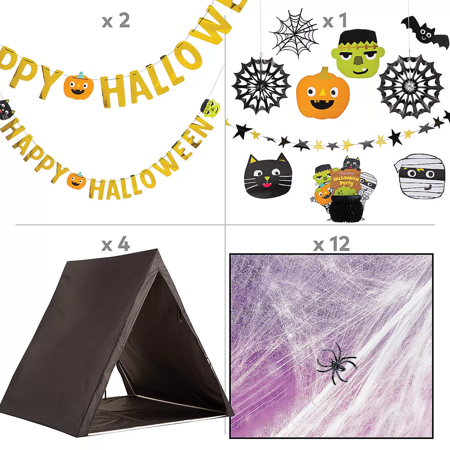 Best Sale Spooky Sleepover Tent Kit For 4 Guests Halloween Fun Kits