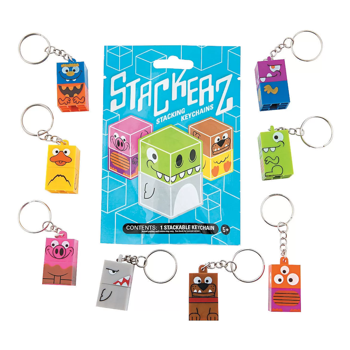 Clearance Stackerz Keychain Blind Bags - 12 Pc. Halloween Handouts