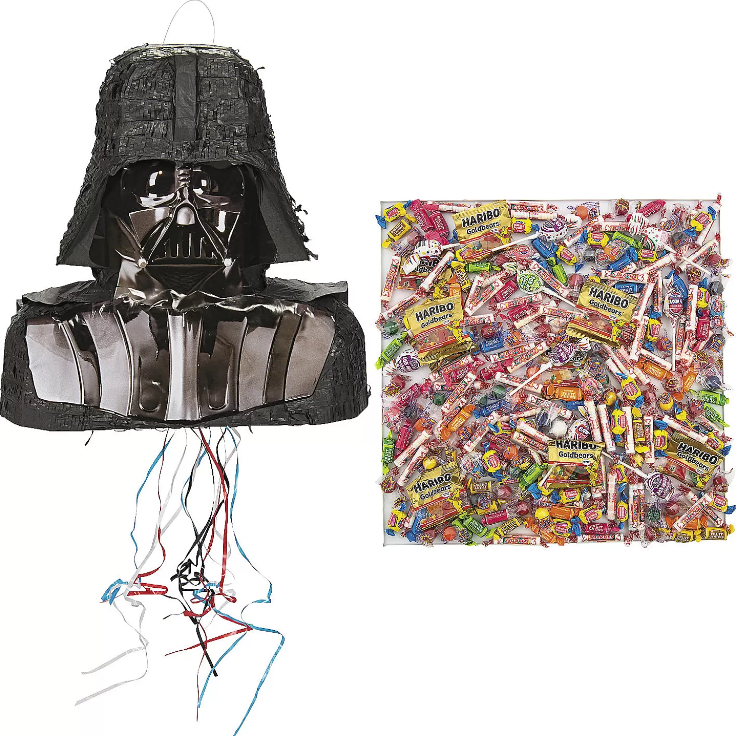 Shop Star Wars™ 3D Darth Vader Pull-String Pinata Kit - 207 Pc. Halloween Fun Kits