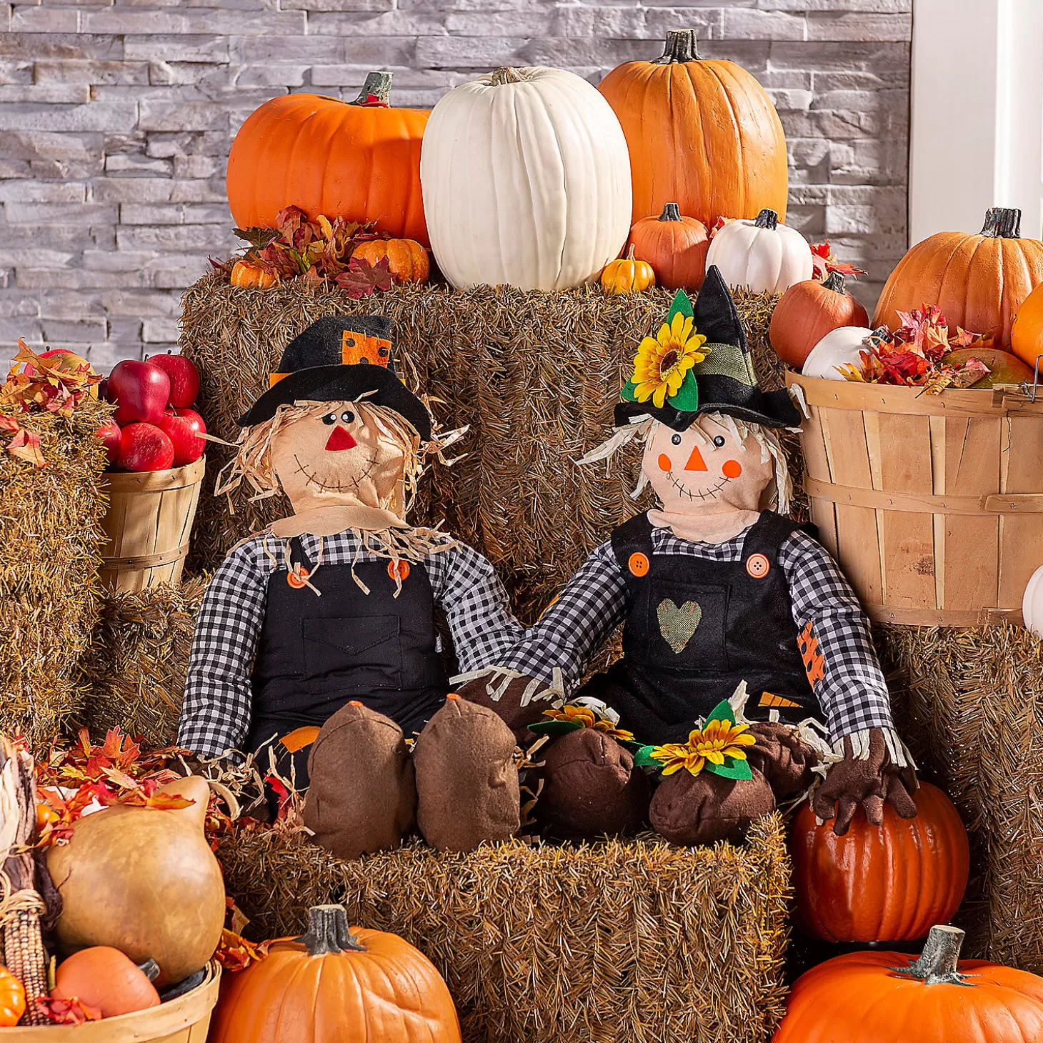 Cheap Stuff-A-Scarecrow Couple Decorating Kit - 2 Pc. Halloween Fun Kits