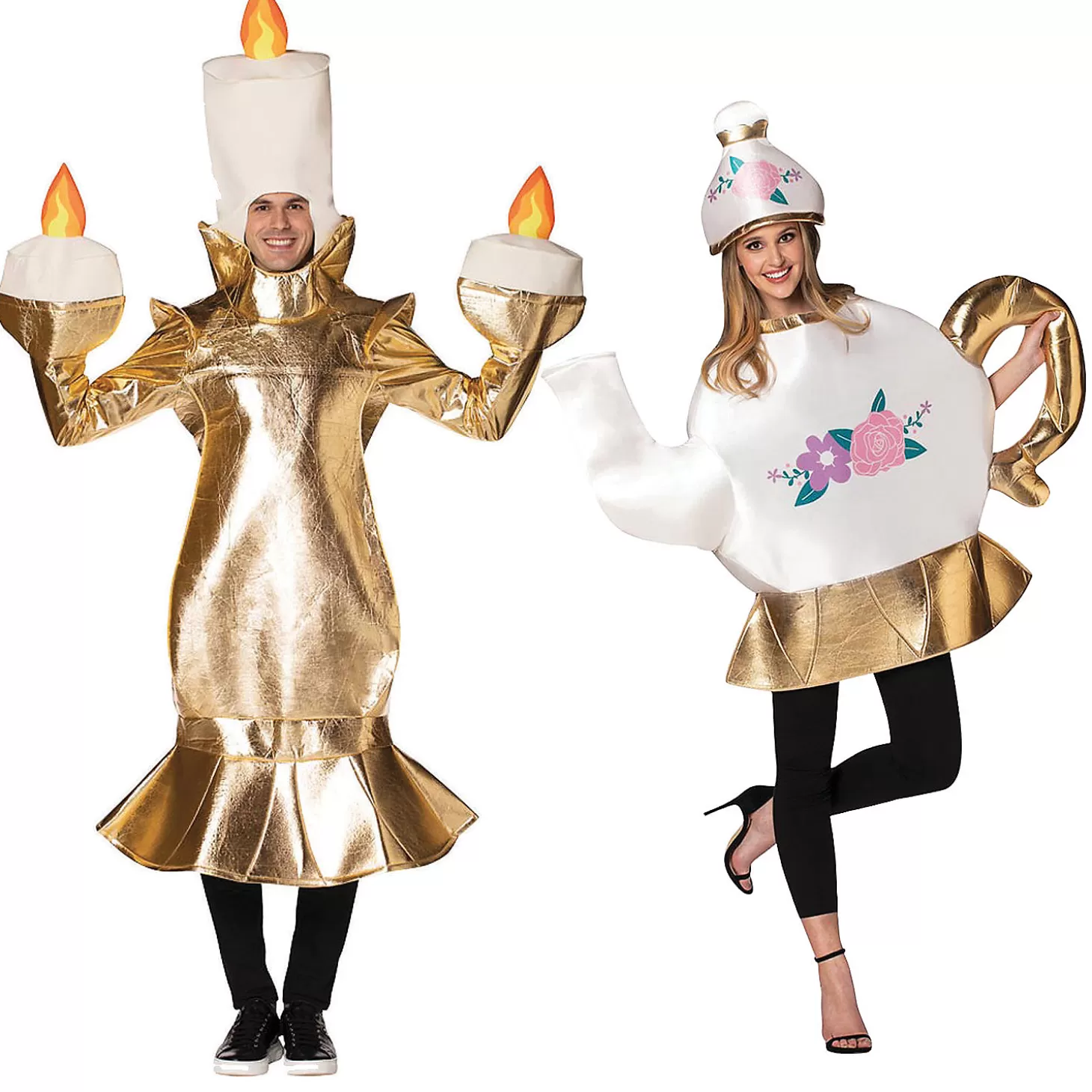 Cheap Teapot & Candlestick Couples Costumes Couples Costumes