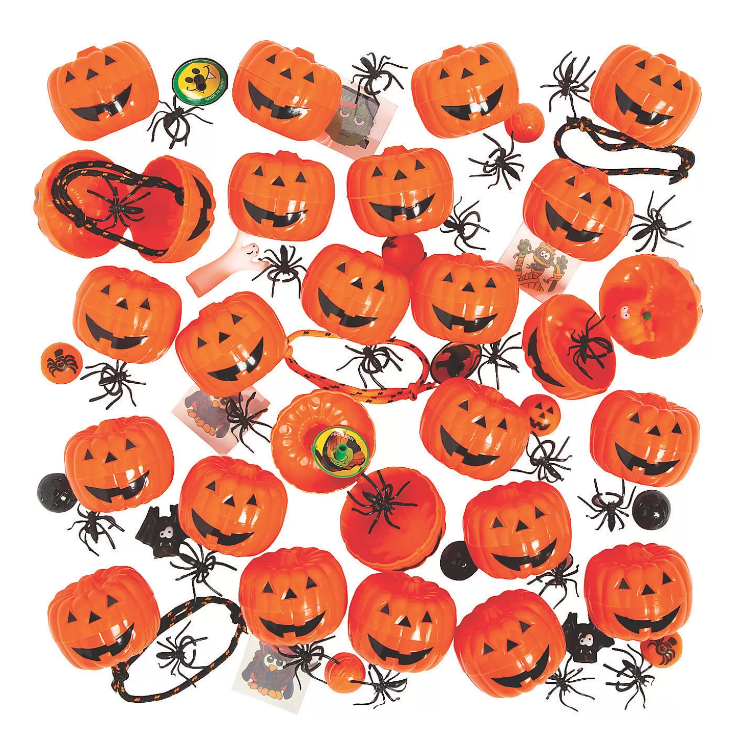 Hot Toy-Filled Jack-O'-Lanterns - 24 Pc. Halloween Handouts