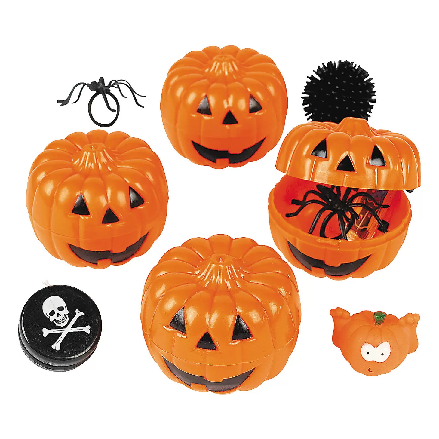 Hot Toy-Filled Jack-O'-Lanterns - 24 Pc. Halloween Handouts