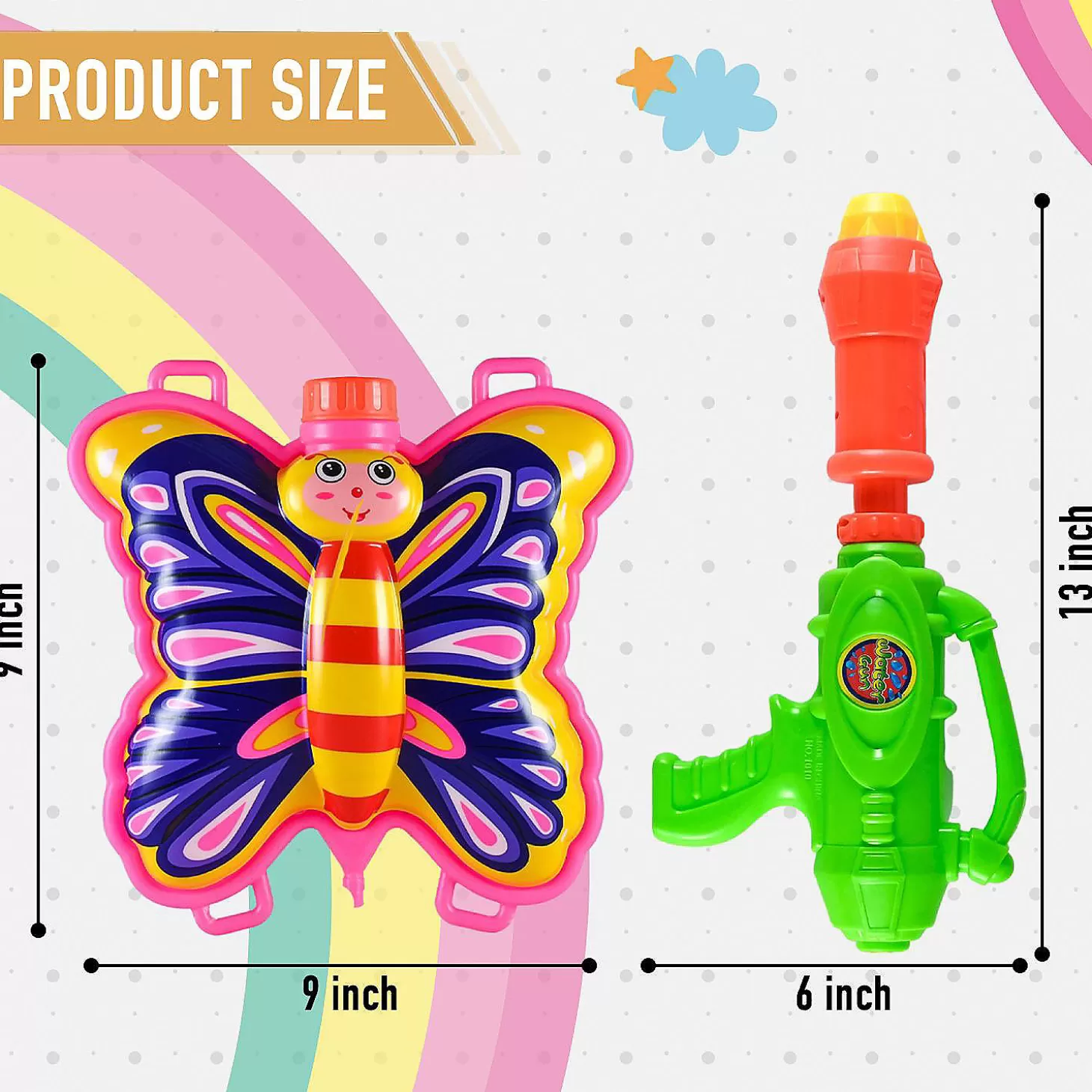 Cheap Toyrifik Water Gun Backpack Water Blaster For Kids -Water Shooter With Tank Butterfly Toys For Kids - Summer Outdoor Toys For Pool Beach Water Toys For Kids Water Toys