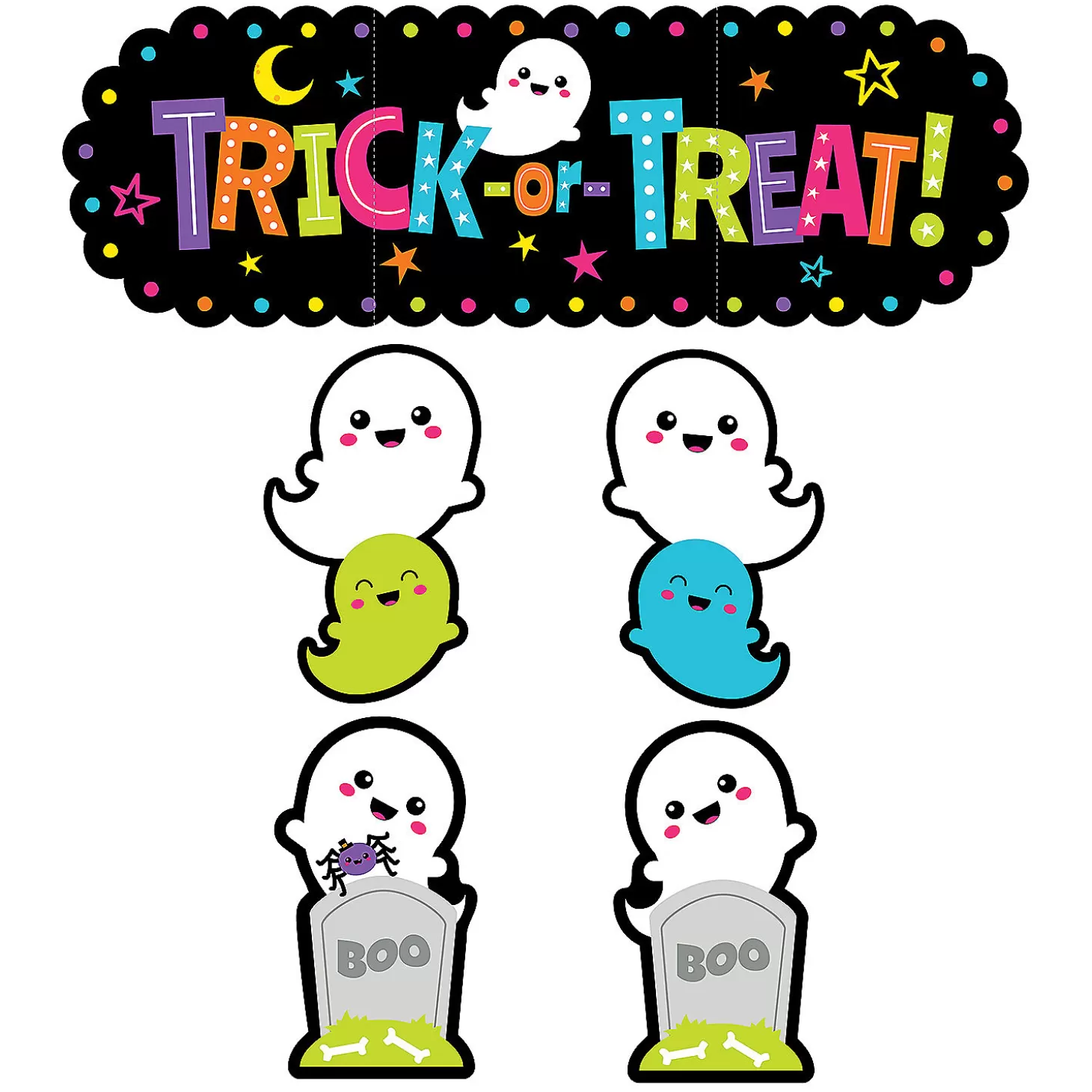 Sale Value Ghost Trunk-Or-Treat Decorating Kit - 5 Pc. Halloween Fun Kits