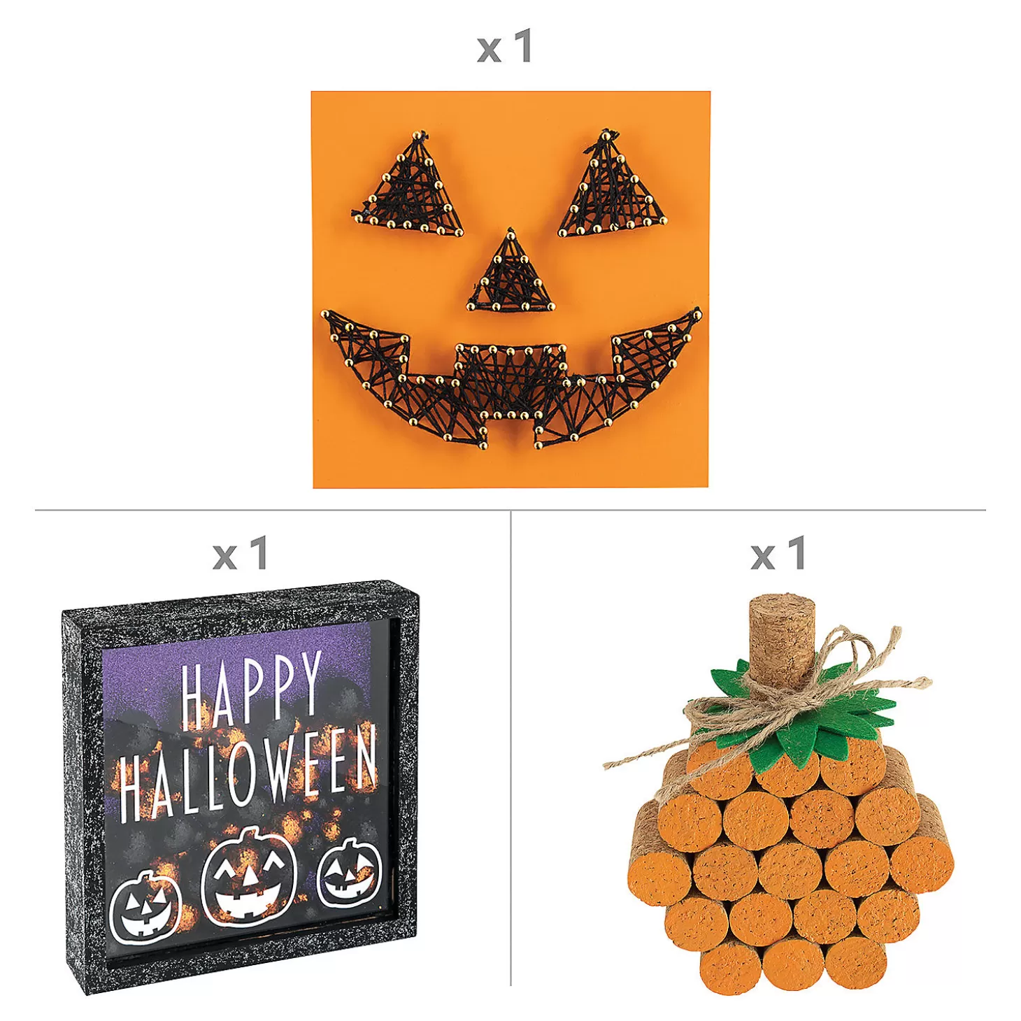 Clearance Value Halloween Craft Kit Assortment - Makes 3 Halloween Fun Kits