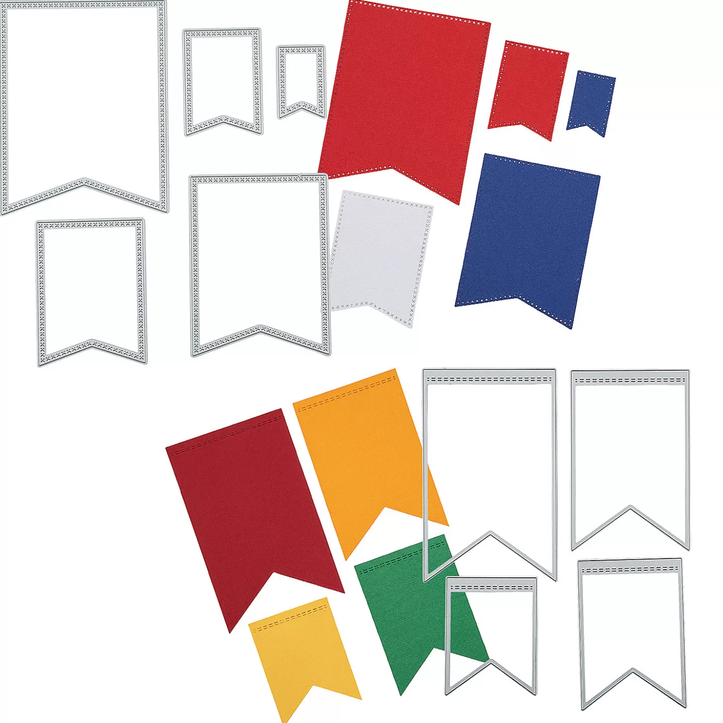 Clearance Value Pennant Cutting Die Assortment - 9 Pc. Halloween Fun Kits