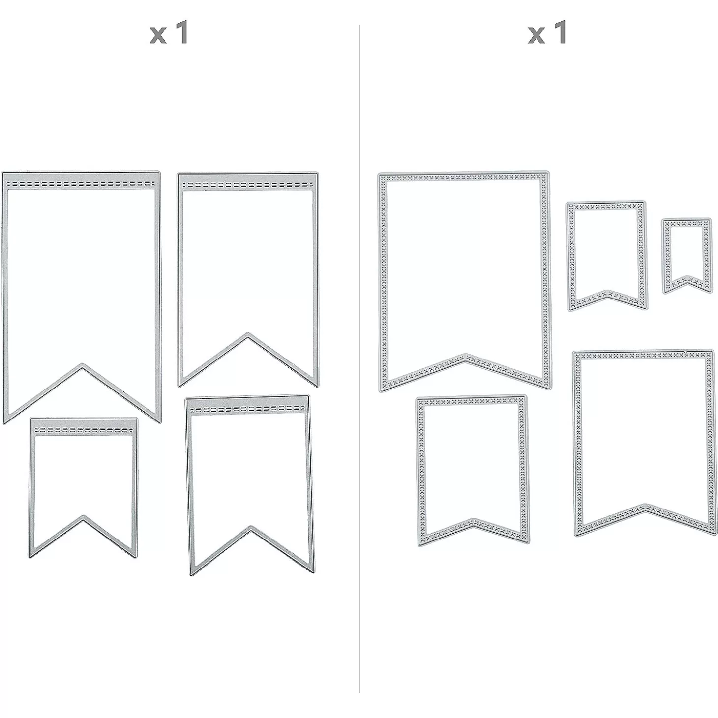 Clearance Value Pennant Cutting Die Assortment - 9 Pc. Halloween Fun Kits