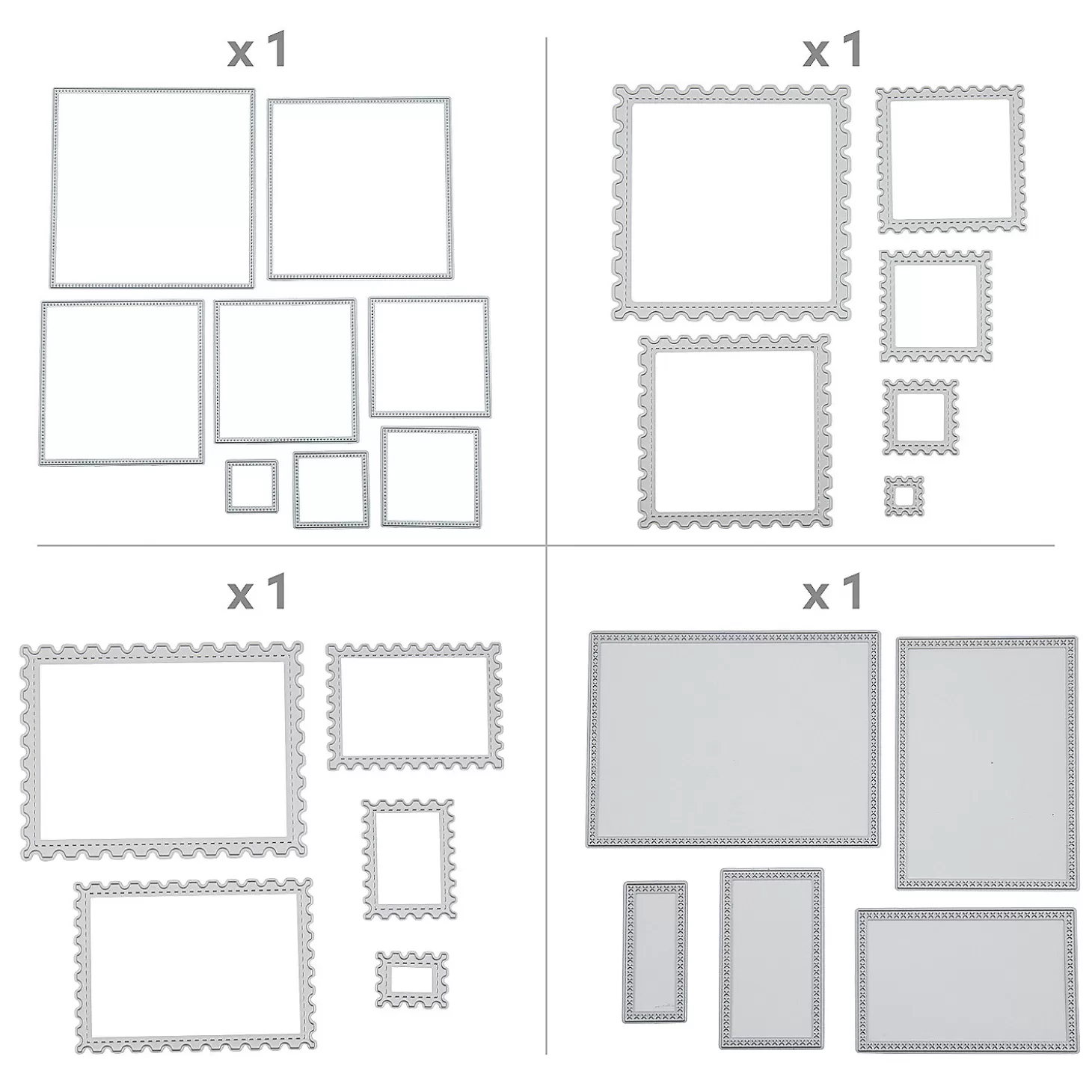 Clearance Value Rectangle & Square Cutting Die Assortment - 24 Pc. Halloween Fun Kits