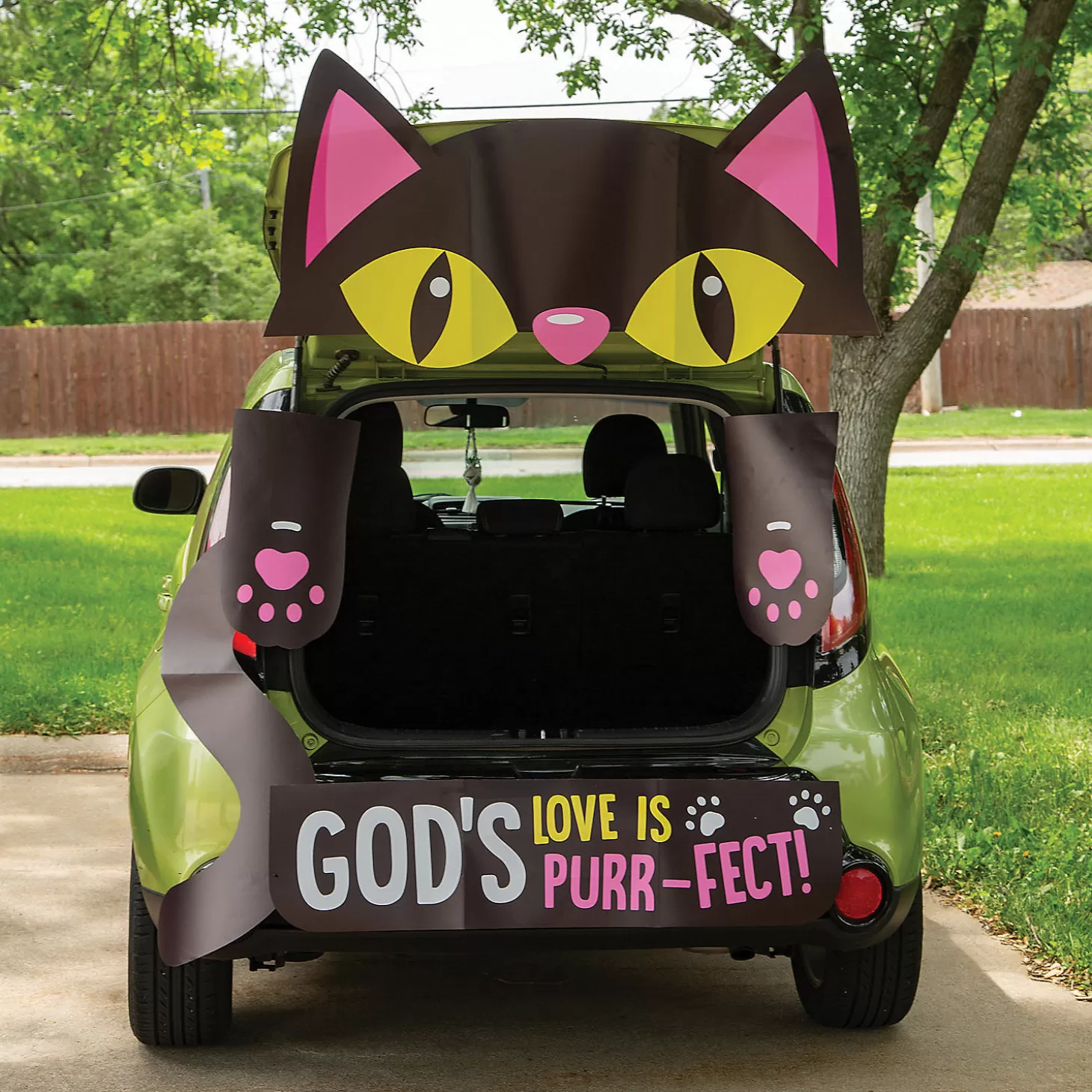 Online Value Religious Black Cat Trunk-Or-Treat Decorating Kit - 5 Pc. Halloween Fun Kits