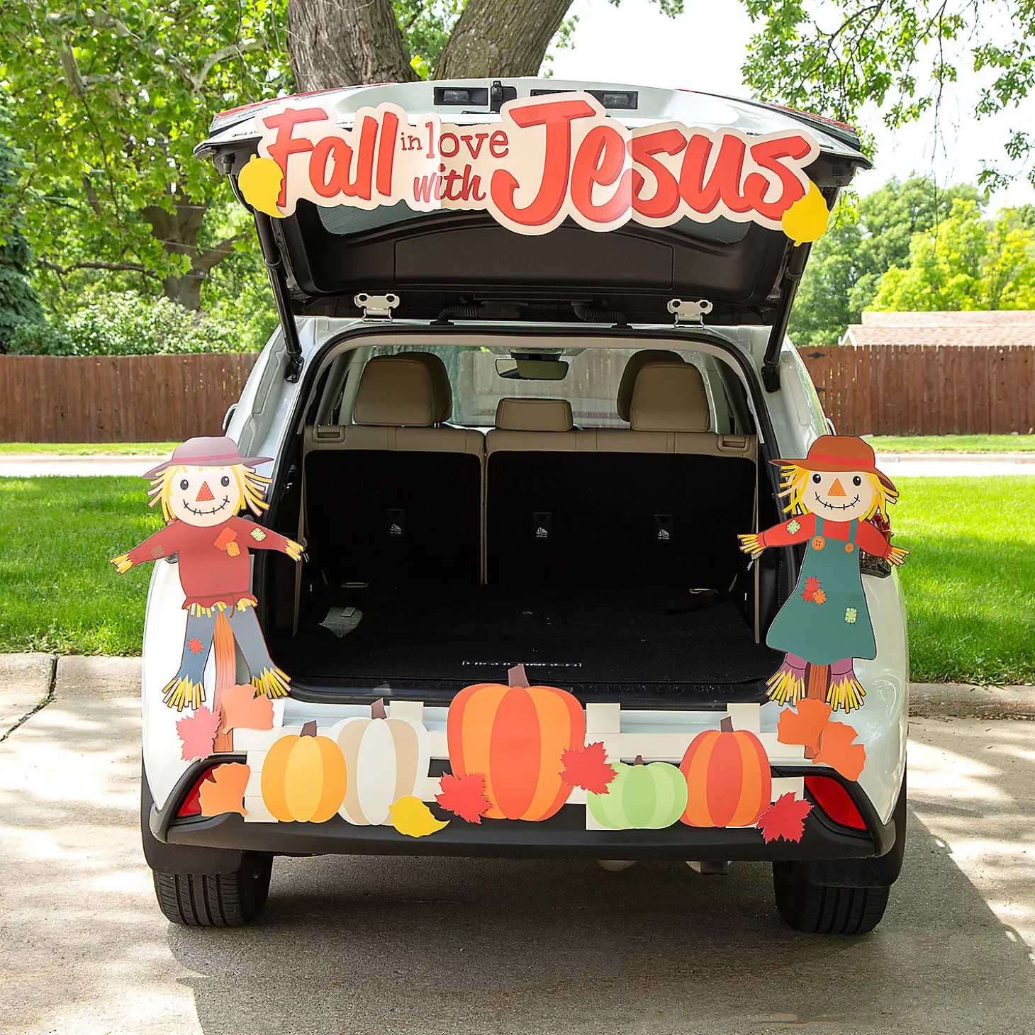Cheap Value Religious Scarecrow Trunk-Or-Treat Decorating Kit - 17 Pc. Halloween Fun Kits