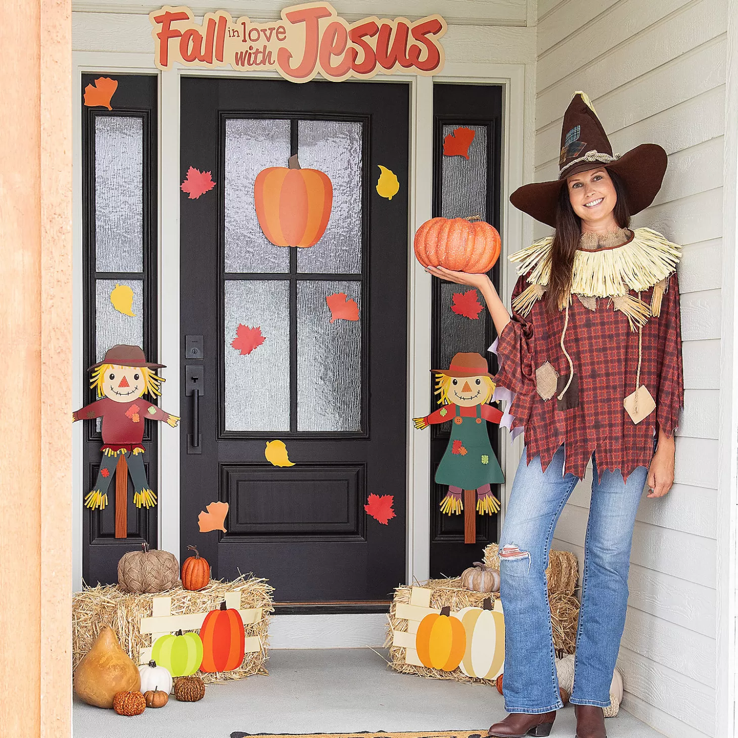 Cheap Value Religious Scarecrow Trunk-Or-Treat Decorating Kit - 17 Pc. Halloween Fun Kits