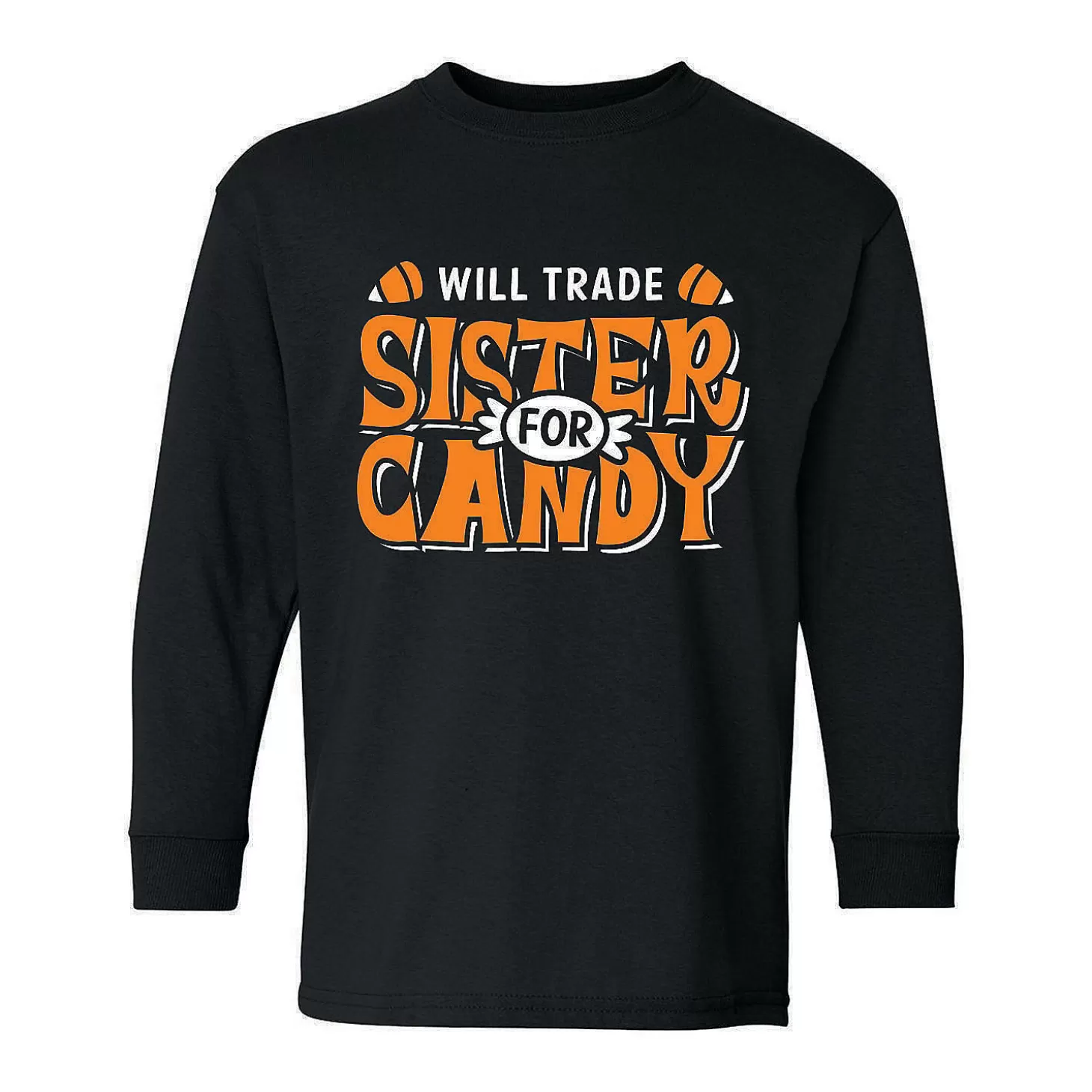 Cheap Will Trade Sister For Candy Youth Long Sleeve Shirt Halloween T-Shirts