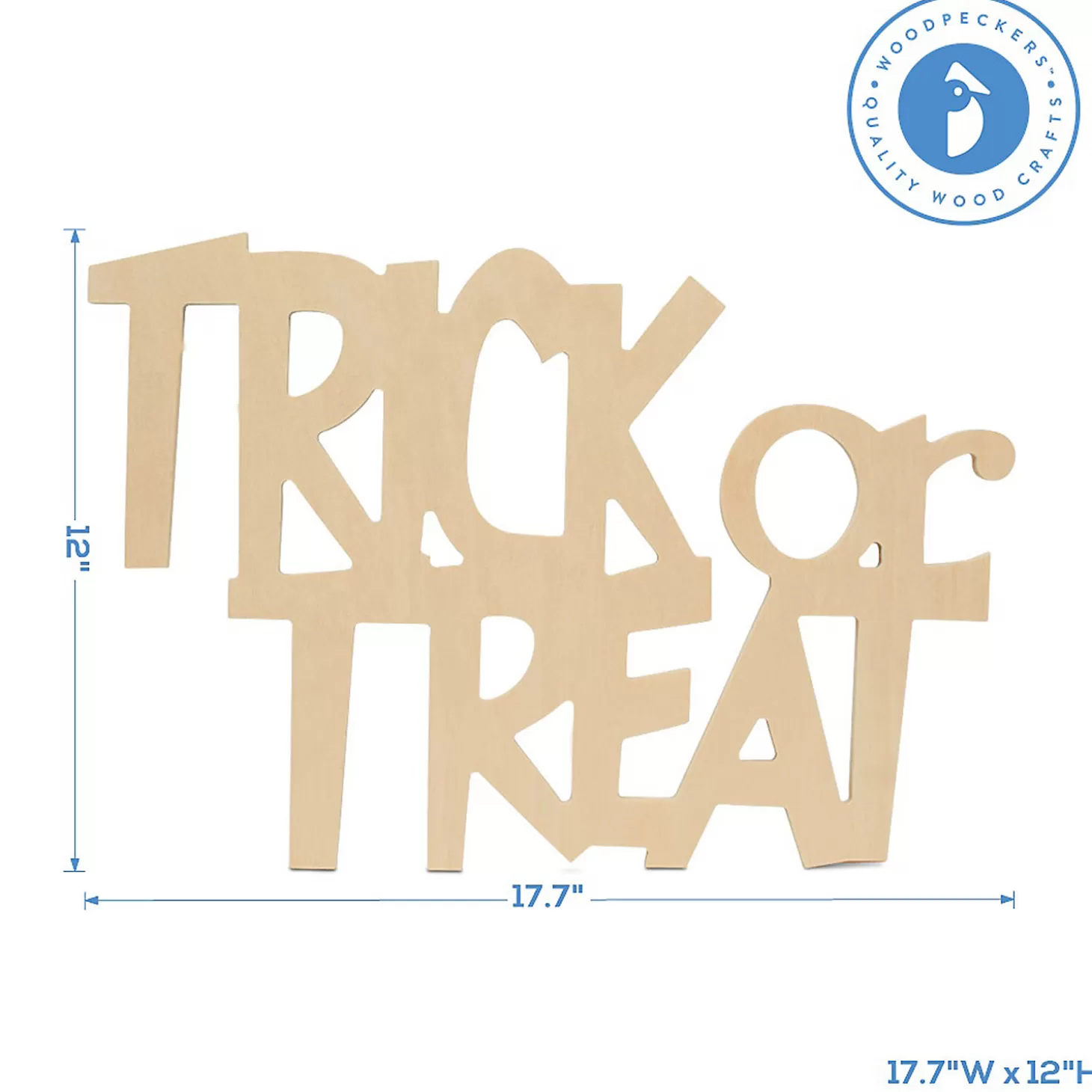 Flash Sale Woodpeckers Crafts, Diy Unfinished Wood 17" Trick Or Treat Cutouts, Pack Of 3 Diy Adult Crafts