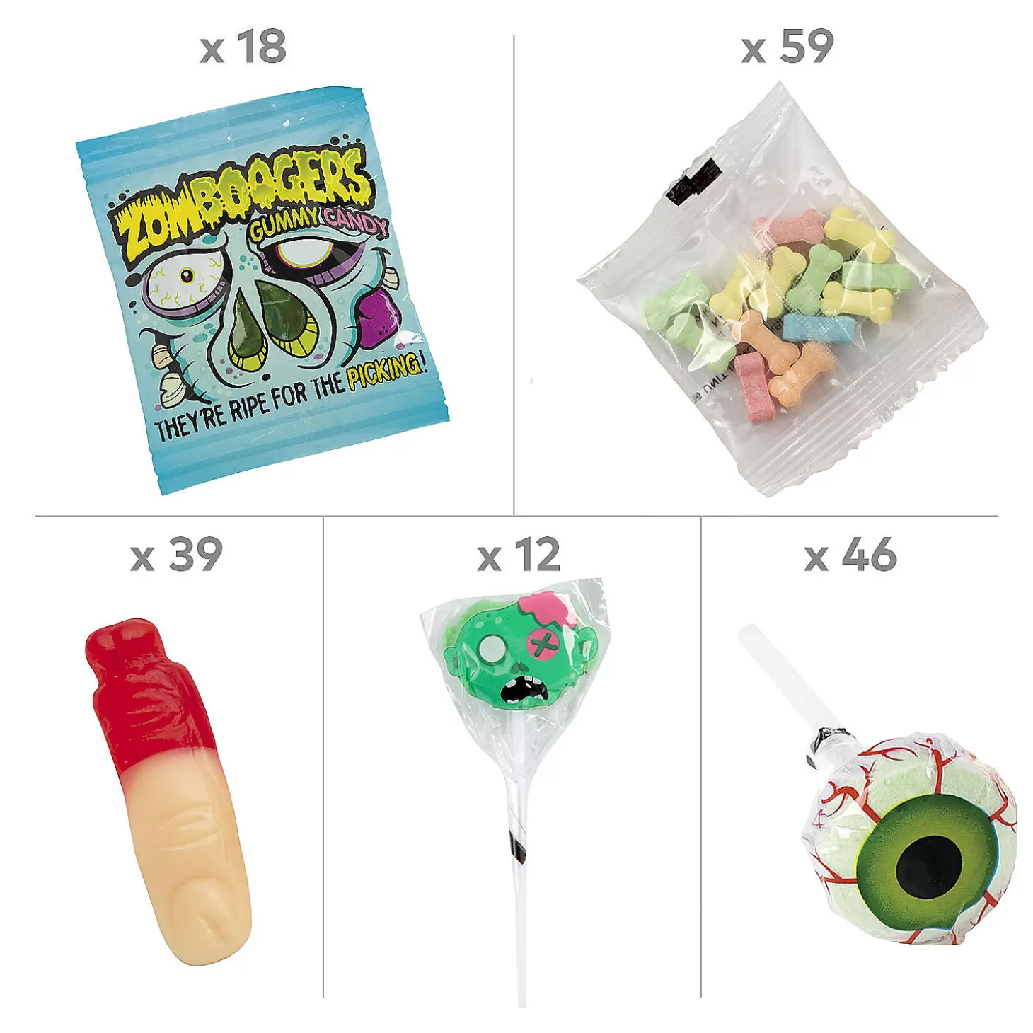 Sale Zombie Candy Favor Kit - 174 Pc. Halloween Fun Kits