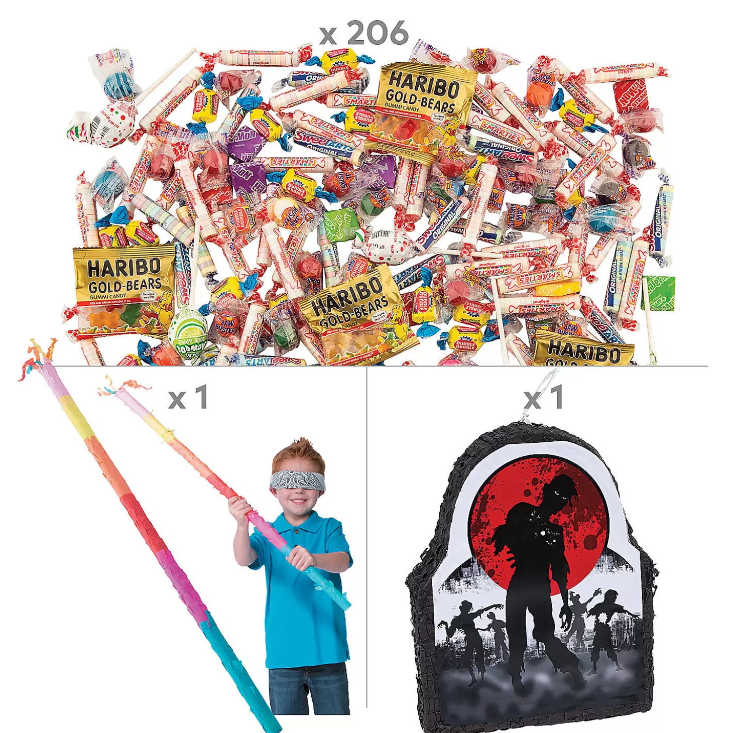 Online Zombie Pinata Kit - 208 Pc. Halloween Fun Kits